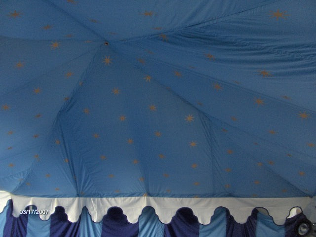 Lining Light Blue w/ Gold Stars Cotton 40'x60'