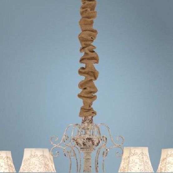 Burlap Chandelier Chain Wrap 6' L With Velcro