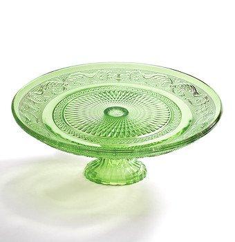 Cake Stand Depression Glass Verde 10