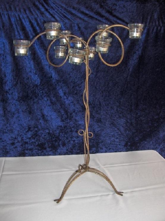 Candelabra Wire Mesh Handblown Votive