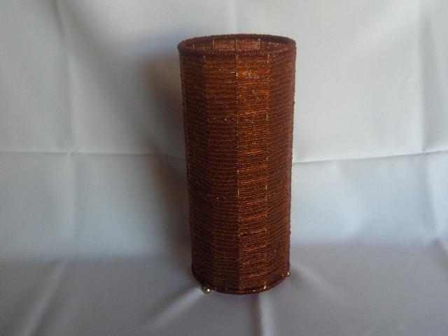 Candle Holder Red Beaded 12