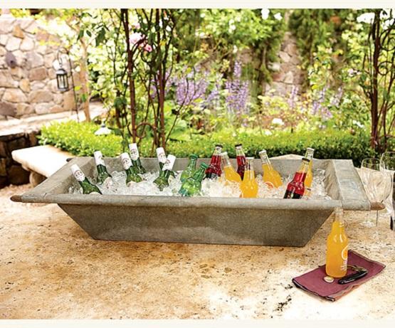 Ice Tub Vintage Zinc Trough Style Varying Size