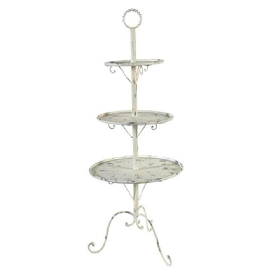 Cake Stand Antiqued Cupcake Stand Ivory