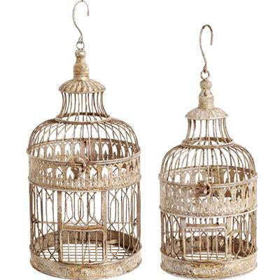 Bird Cage Rustic Distressed Ivory 7