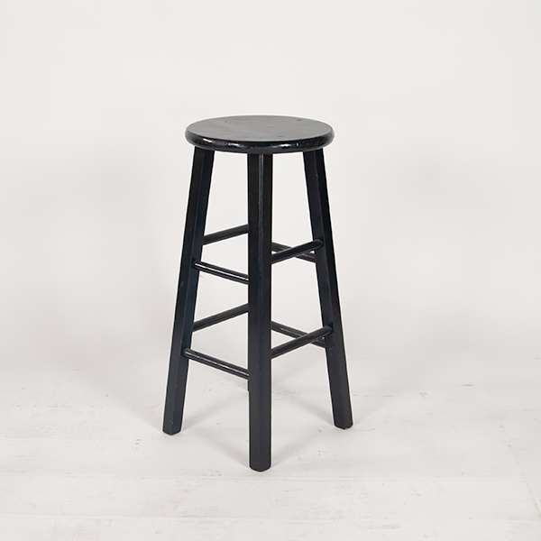 Black Wood Bar Stool