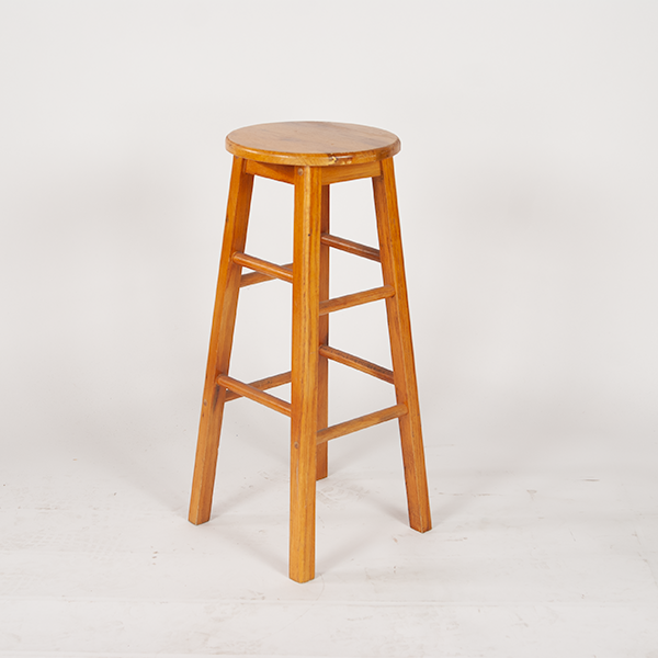 Natural wood best sale bar stool